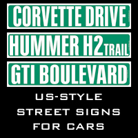 US-Style street signs for cars